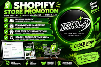 handle shopify promotion, marketing and shopify development