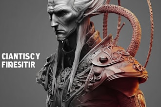 do dnd fantasy sci fi character or landscape illustration