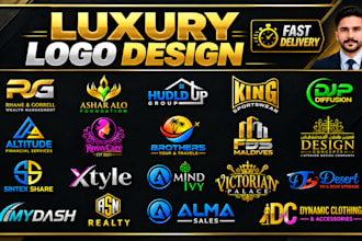 design professional luxury business logo in 2 hours