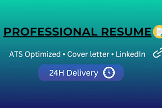 write a professional resume and ats optimized CV