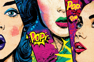create a professional pop art portrait