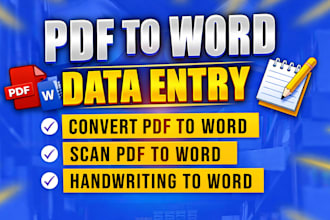 convert pdf to word, scan pdf to word, handwriting to word
