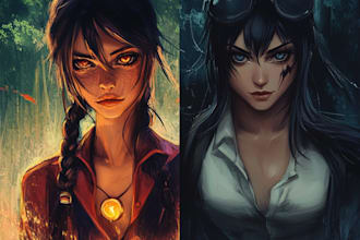 draw anime background for game, visual novel, fan art