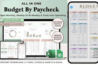 design monthly and annual budget planner in google sheets and excel