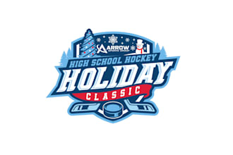 design hockey tournament holiday cheer logo