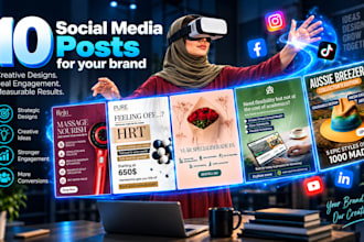create 10 awesome instagram and facebook post designs