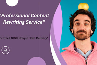 do professional content rewriting and editing