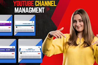 design youtube channel banner, videos thumbnails yt logo channel art background