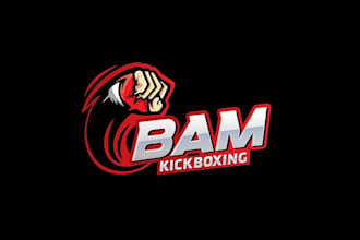 design unique kick boxing logo
