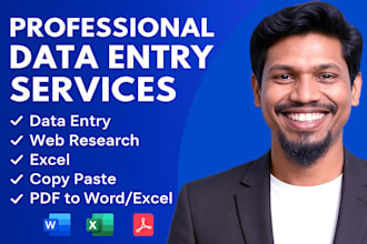 do urgent accurate data entry, PDF to excel or word