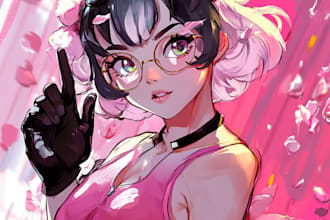 draw anime character or fan art illustration