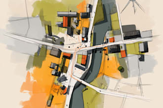 draw a custom digital map sketch