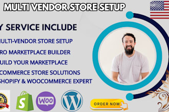 build multi vendor ecommerce market place for shopify wordpress woocommerce