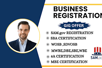 do business certification for you wosb, mbe, mosb, edwosb, register sam gov, 8a