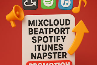 do mixcloud music beatport music spotify music itunes music napster promotion