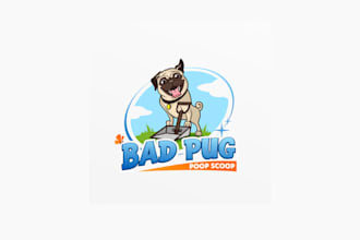 design high definition traditional poop scoop logo