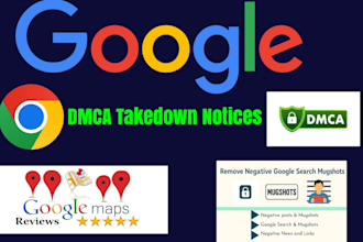 remove unwanted,negative googl links,mugshots  under dmca
