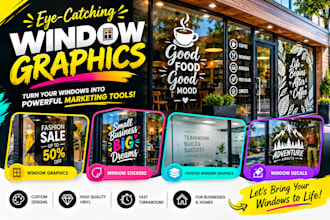 create outstanding window graphics shopfront or storefront