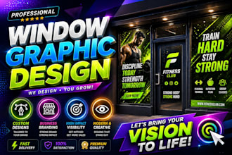 creatshopfront or storefront window graphics ,signage design