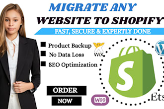 migrate to shopify wordpress wix magento godaddy to shopify website cloning