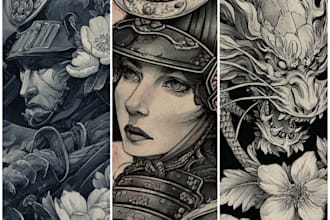draw amazing japanese oriental tattoo