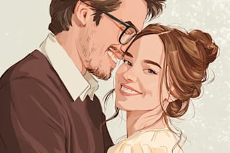 draw faceless couple illustration couples portrait