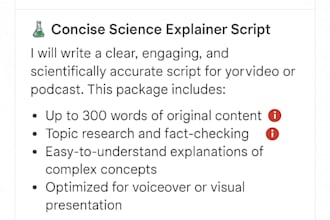 write engaging science scripts for youtube videos