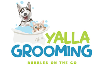 design a cute and professional pet grooming logo for your business