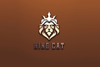 design king cat brand award logo