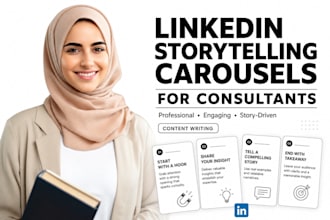 write linkedin storytelling carousels for consultants