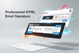 design responsive HTML email signatures for gmail, outlook, apple mail