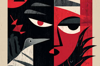 create awesome linocut illustration