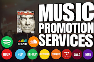 15days spotify apple music promotion, soundcloud promotion to top, rank globally