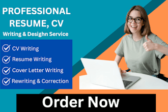 create professional resume design CV update cover letter