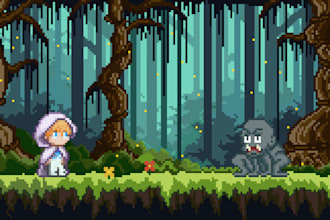 create pixel art game, unity pixel game, top down game, retro game in any engine