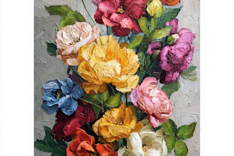 make a real hand made oil painting on canvas