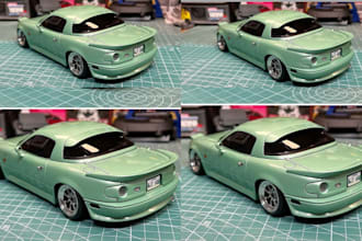 do realistic car model rc drift car truck model military car 3d printing