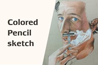 draw a colored pencil portrait