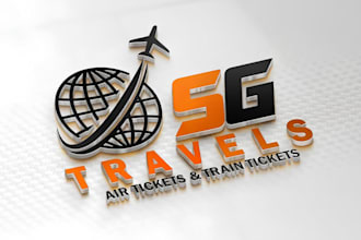 design luxury modern travel, vacation, agency and hotel logo