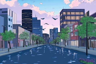 anime background, anime art, anime scenery, anime art