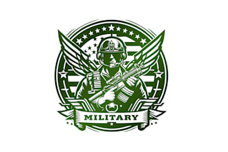 design professional army, badge and military logo