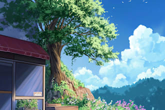 draw detailed anime backgrounds tailored to your anime