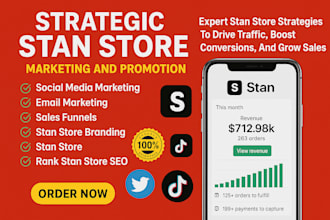 do stan store setup, funnel and promotion, stan store marketing and sales boost