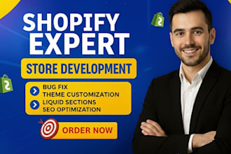 develop shopify custom liquid sections theme customization bug fix