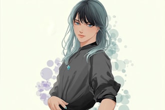 draw your anime, cartoon character, ocs or fan art