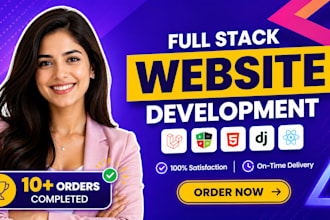 build custom website development, front end developer, full stack developer