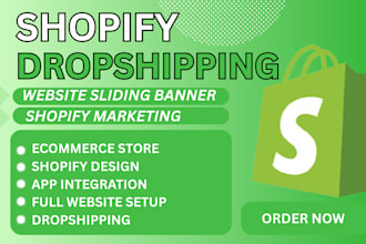 design shopify store, dropshipping store design, shopify website sliding banner