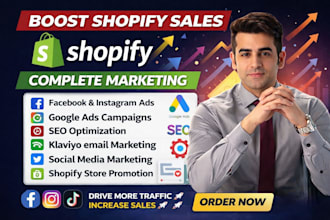 boost shopify sales, complete shopify ecommerce marketing, and sales funnel