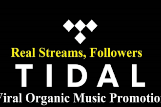 do tidal music promotion, viral organic tidal promotion
