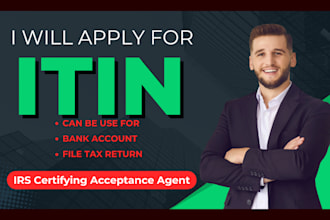 apply your itin number individual taxpayer identification number as an irs caa
